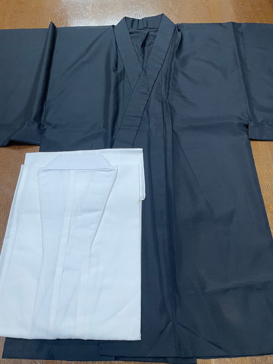 【特価】⑬中サイズ　着物セット　絽（男子用）　　