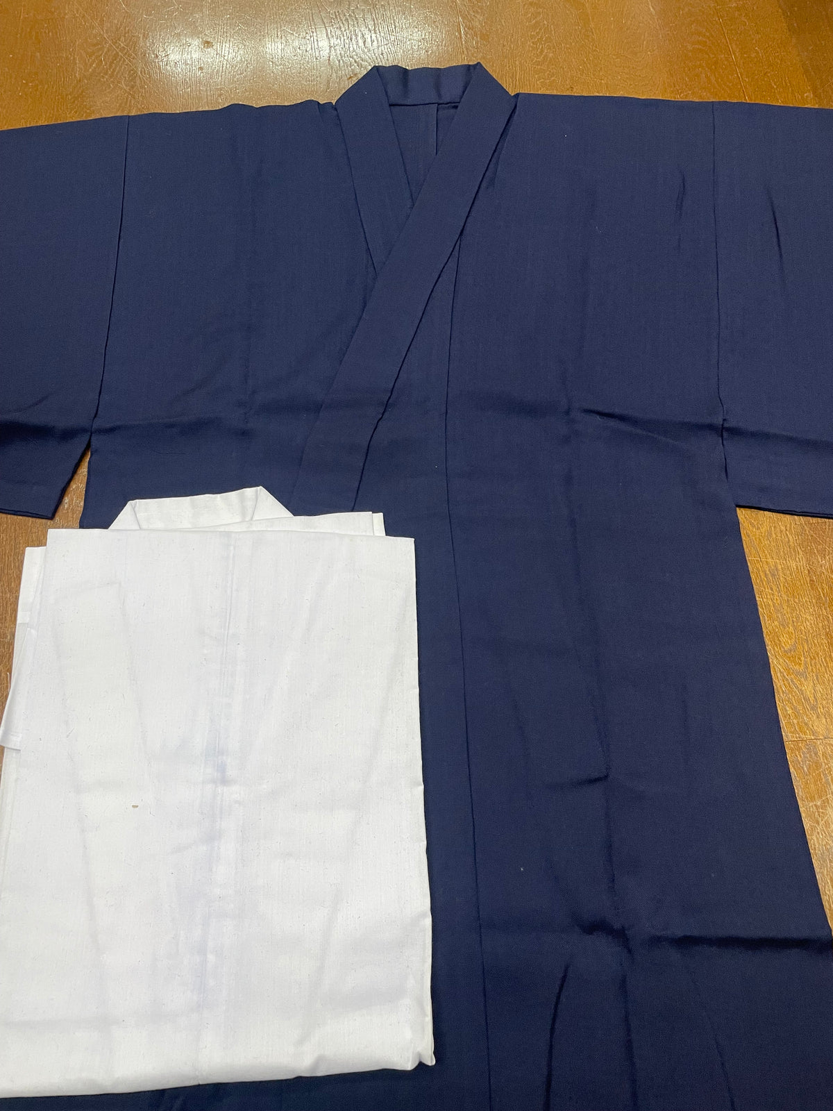 【特価】⑭中サイズ　男子　夏物　紺　着物セット